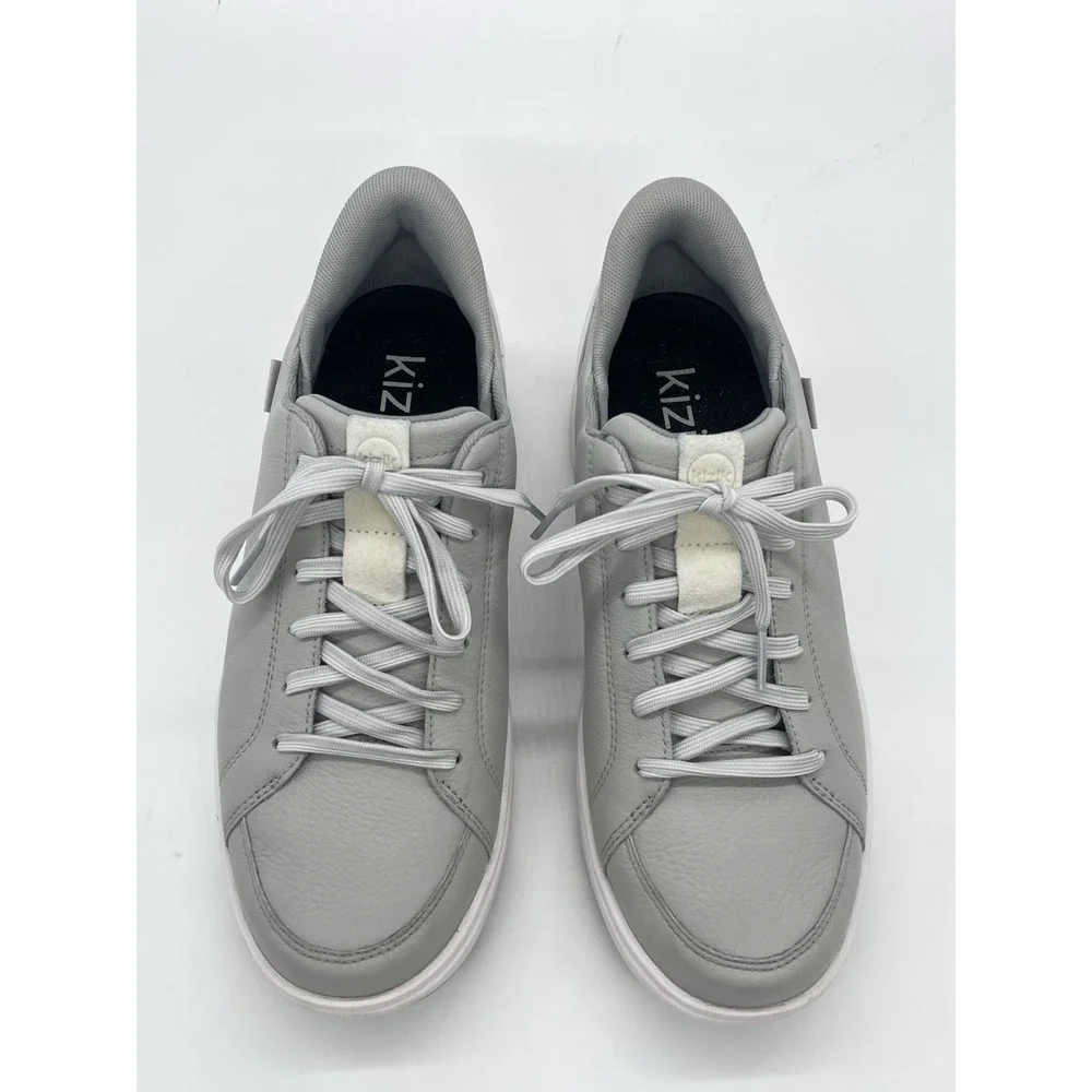 Kizik Sydney Womens Leather Hands Free Slip On Sneakers Harbor Mist Grey Size 10